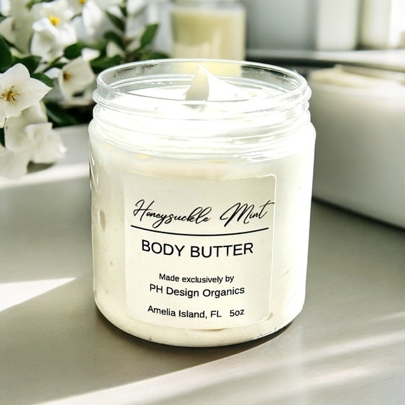 Body Butter Aloe & Vitamin E, Honeysuckle Mint infused w/ essential‎ oil’… - Picture 1 of 5